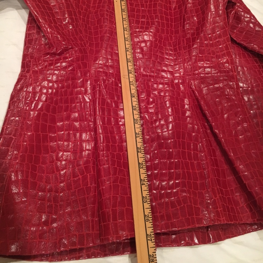 Like new! Embossed Leather Blazer - Picture 8 of 8